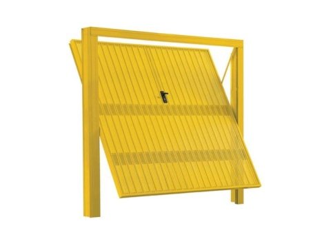 porta basculante in acciaio con microforatura